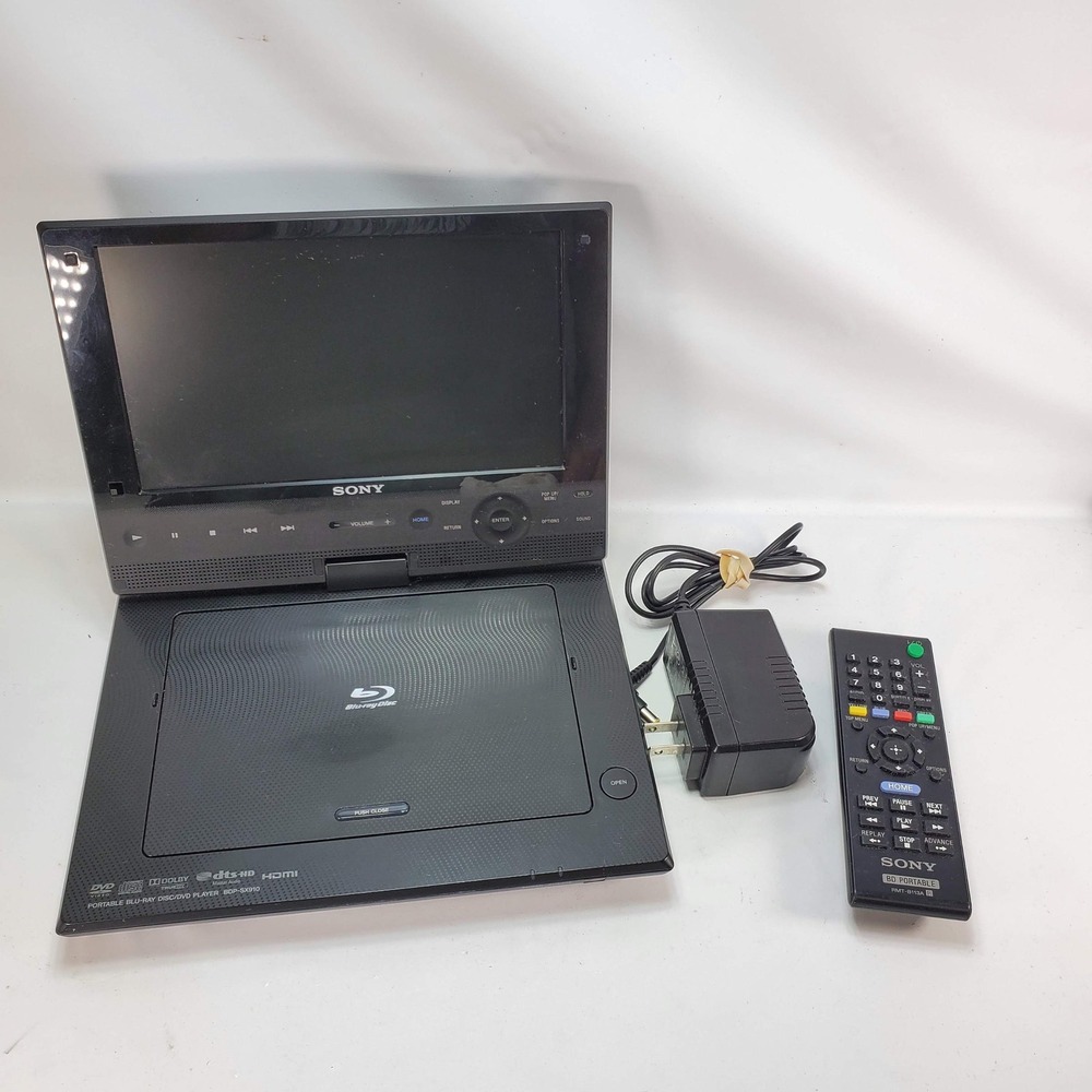 Sony BDP-SX910 Portable Blu-ray DVD Player Blue 9in Swivel Screen HDMI Remote